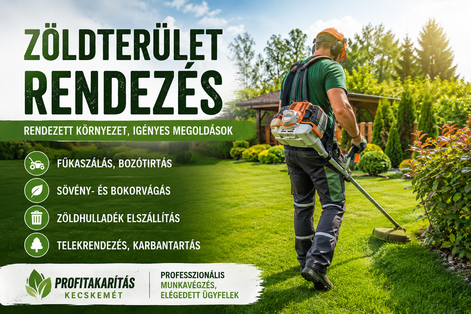 Zöldterület rendezés Kecskeméten – Igényes környezet, profi kivitelezés